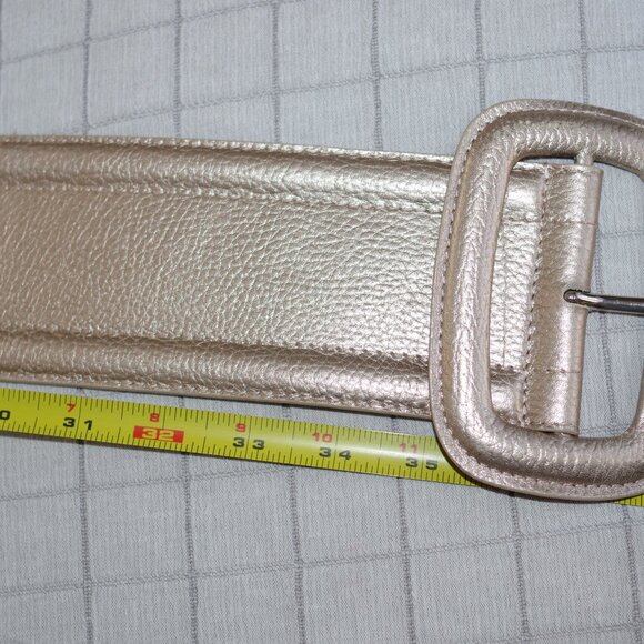 Michael Kors  beige metallic wide belt size M main image 4